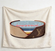 Luxury LV Monogram Coaster Set Flannel Sofa Throw Blanket 480